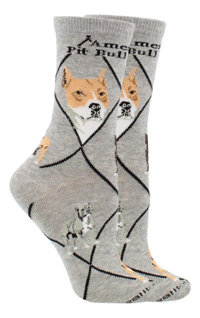 WHD socks Gray / Medium American Pit Bull Terrier Socks Perfect Dog Lovers Gift