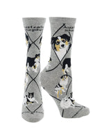 WHD socks Gray / Medium Australian Shepherd Socks for Women and Men | Perfect Dog Lovers Gift