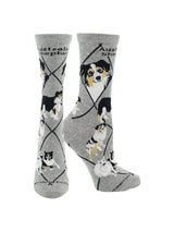 WHD socks Gray / Medium Australian Shepherd Socks for Women and Men | Perfect Dog Lovers Gift