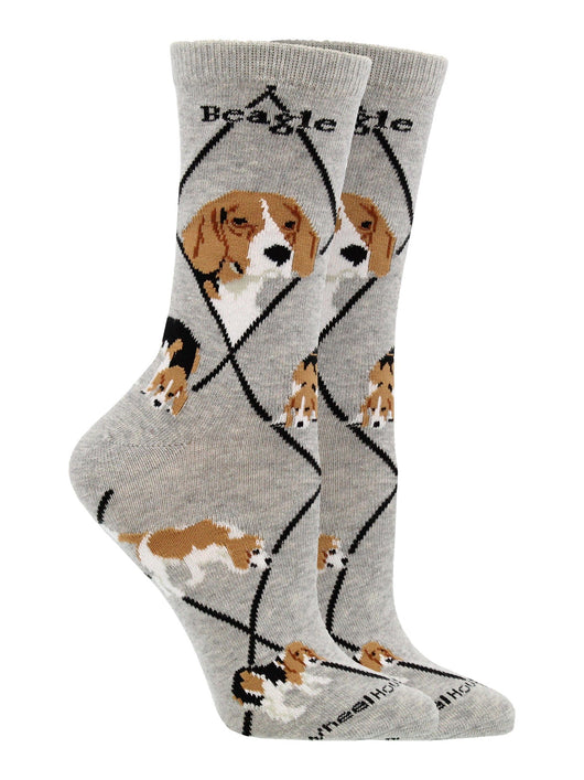 WHD socks Gray / Medium Beagle Socks for Women and Men | Perfect Dog Lovers Gift