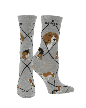 WHD socks Gray / Medium Beagle Socks for Women and Men | Perfect Dog Lovers Gift