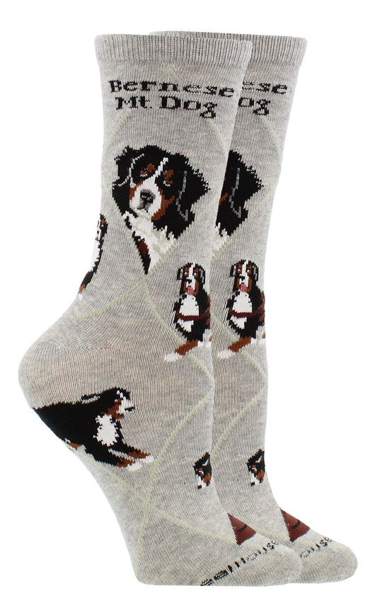 WHD socks Gray / Medium Bernese Mountain Dog Socks for Women | Perfect Dog Lovers Gift