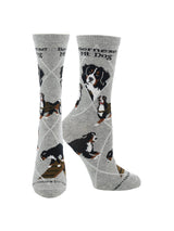 WHD socks Gray / Medium Bernese Mountain Dog Socks for Women | Perfect Dog Lovers Gift