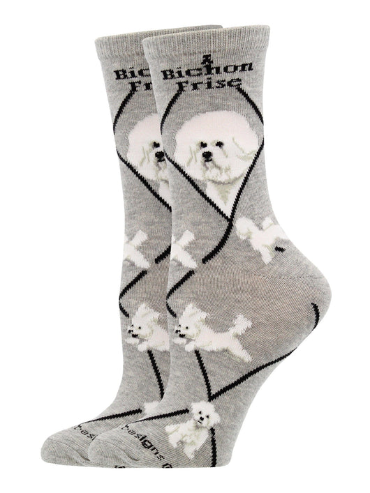 WHD socks Gray / Medium Bichon Socks Perfect Dog Lovers Gift