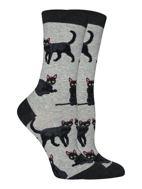 WHD socks Gray / Medium Black Cat Socks Perfect Animal Lovers Gift