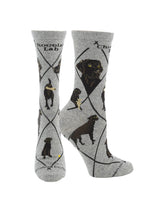 WHD socks Gray / Medium Chocolate Lab Socks for Women and Men | Perfect Dog Lovers Gift