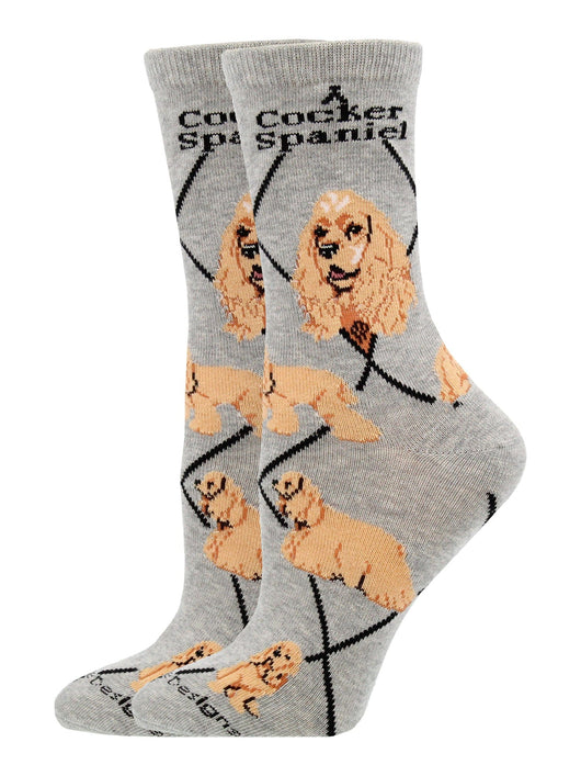 WHD socks Gray / Medium Cocker Spaniel Socks Perfect Dog Lovers Gift