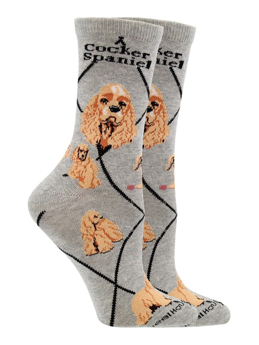 WHD socks Gray / Medium Cocker Spaniel Socks Perfect Dog Lovers Gift