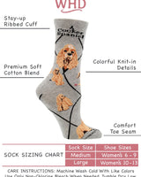 WHD socks Gray / Medium Cocker Spaniel Socks Perfect Dog Lovers Gift