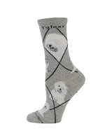 WHD socks Gray / Medium Coton de Tulear Socks Perfect Dog Lovers Gift