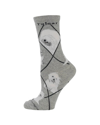 WHD socks Gray / Medium Coton de Tulear Socks Perfect Dog Lovers Gift