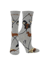 WHD socks Gray / Medium Dachshund Socks for Women | Perfect Dog Lovers Gift