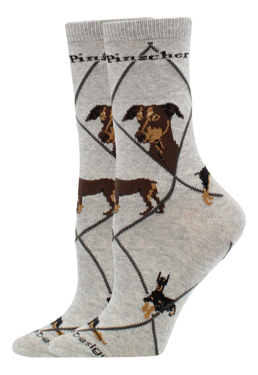 WHD socks Gray / Medium Doberman Pinscher Socks Perfect Dog Lovers Gift