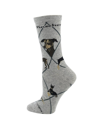 WHD socks Gray / Medium Doberman Pinscher Socks Perfect Dog Lovers Gift