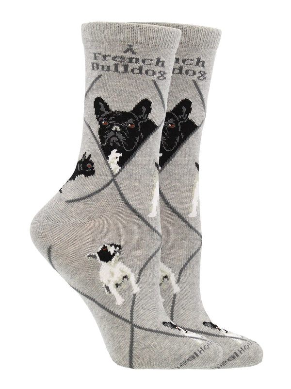 WHD socks Gray / Medium French Bulldog Socks for Women | Perfect Dog Lovers Gift