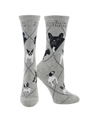 WHD socks Gray / Medium French Bulldog Socks for Women | Perfect Dog Lovers Gift