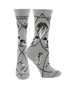 WHD socks Gray / Medium German Shorthaired Pointer Socks Perfect Dog Lovers Gift