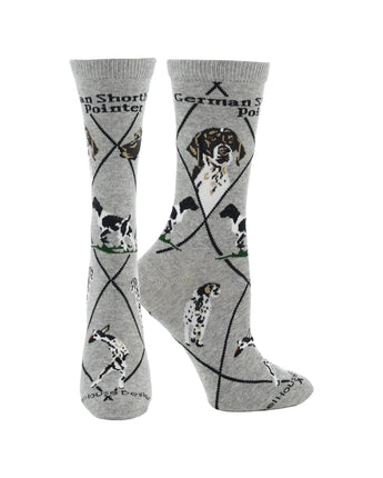 WHD socks Gray / Medium German Shorthaired Pointer Socks Perfect Dog Lovers Gift