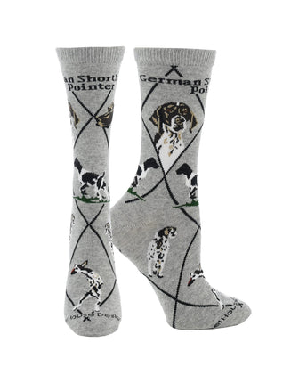 WHD socks Gray / Medium German Shorthaired Pointer Socks Perfect Dog Lovers Gift