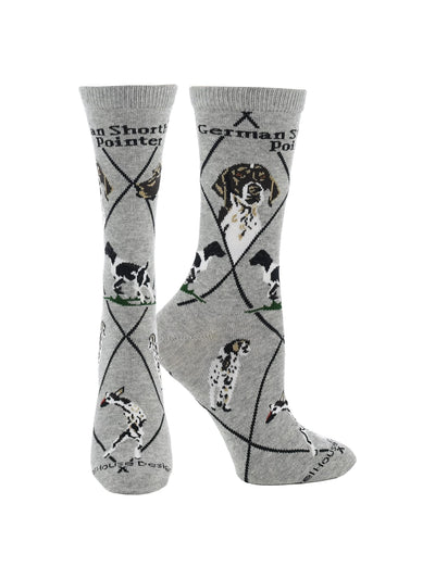 WHD socks Gray / Medium German Shorthaired Pointer Socks Perfect Dog Lovers Gift