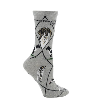 WHD socks Gray / Medium German Shorthaired Pointer Socks Perfect Dog Lovers Gift