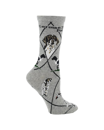 WHD socks Gray / Medium German Shorthaired Pointer Socks Perfect Dog Lovers Gift