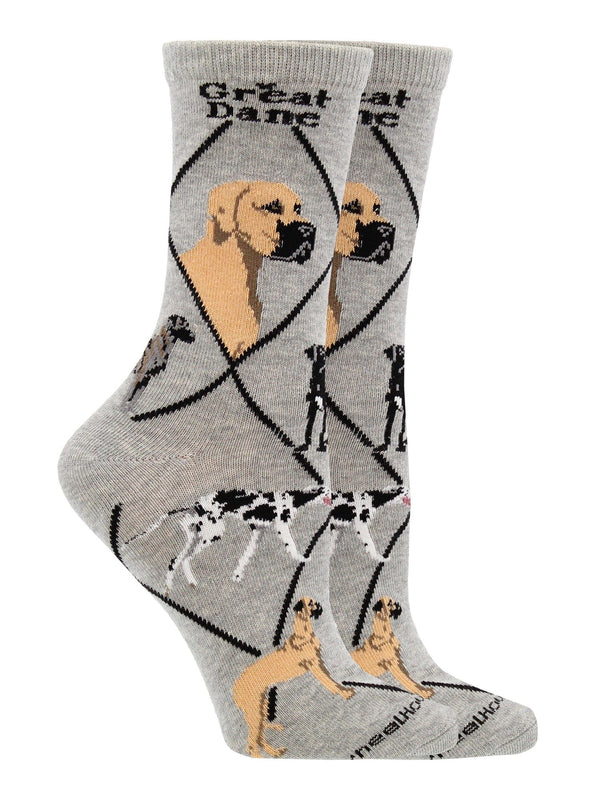 WHD socks Gray / Medium Great Dane Socks Perfect Dog Lovers Gift