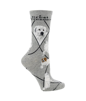 WHD socks Gray / Medium Great Pyrenees Socks Perfect Dog Lovers Gift
