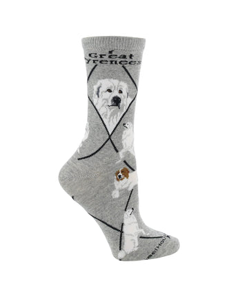 WHD socks Gray / Medium Great Pyrenees Socks Perfect Dog Lovers Gift