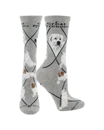 WHD socks Gray / Medium Great Pyrenees Socks Perfect Dog Lovers Gift