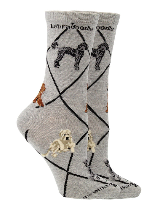 WHD socks Gray / Medium Labradoodle Socks for Women and Men | Perfect Dog Lovers Gift