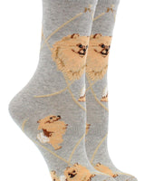 WHD socks Gray / Medium Pomeranian Socks Perfect Dog Lovers Gift