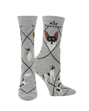WHD socks Gray / Medium Rat Terrier Socks Perfect Dog Lovers Gift