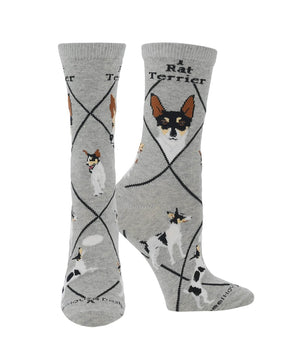 WHD socks Gray / Medium Rat Terrier Socks Perfect Dog Lovers Gift