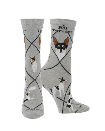 WHD socks Gray / Medium Rat Terrier Socks Perfect Dog Lovers Gift