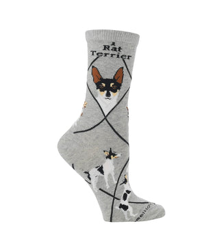 WHD socks Gray / Medium Rat Terrier Socks Perfect Dog Lovers Gift