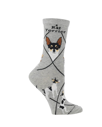 WHD socks Gray / Medium Rat Terrier Socks Perfect Dog Lovers Gift