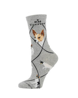 WHD socks Gray / Medium Rat Terrier Socks Perfect Dog Lovers Gift