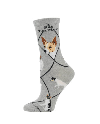 WHD socks Gray / Medium Rat Terrier Socks Perfect Dog Lovers Gift