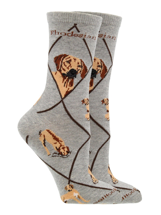 WHD socks Gray / Medium Rhodesian Ridgeback Socks Perfect Dog Lovers Gift