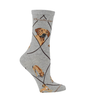 WHD socks Gray / Medium Rhodesian Ridgeback Socks Perfect Dog Lovers Gift