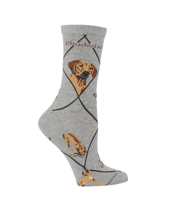 WHD socks Gray / Medium Rhodesian Ridgeback Socks Perfect Dog Lovers Gift