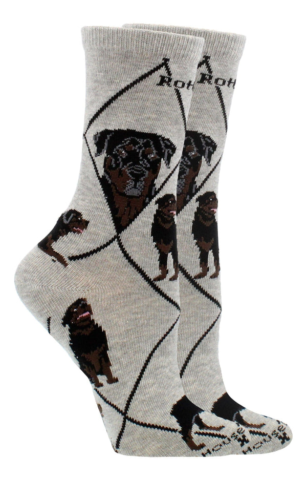 WHD socks Gray / Medium Rottweiler Socks Perfect Dog Lovers Gift