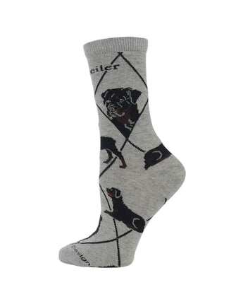 WHD socks Gray / Medium Rottweiler Socks Perfect Dog Lovers Gift