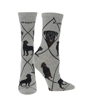 WHD socks Gray / Medium Rottweiler Socks Perfect Dog Lovers Gift