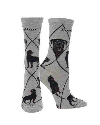 WHD socks Gray / Medium Rottweiler Socks Perfect Dog Lovers Gift