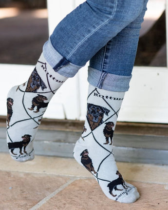 WHD socks Gray / Medium Rottweiler Socks Perfect Dog Lovers Gift