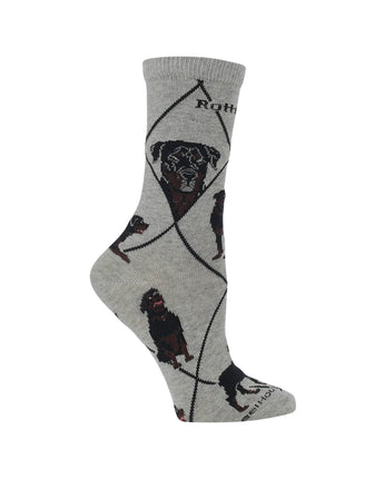 WHD socks Gray / Medium Rottweiler Socks Perfect Dog Lovers Gift