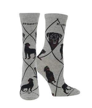 WHD socks Gray / Medium Rottweiler Socks Perfect Dog Lovers Gift