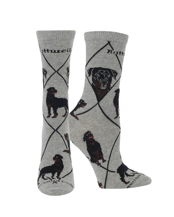 WHD socks Gray / Medium Rottweiler Socks Perfect Dog Lovers Gift